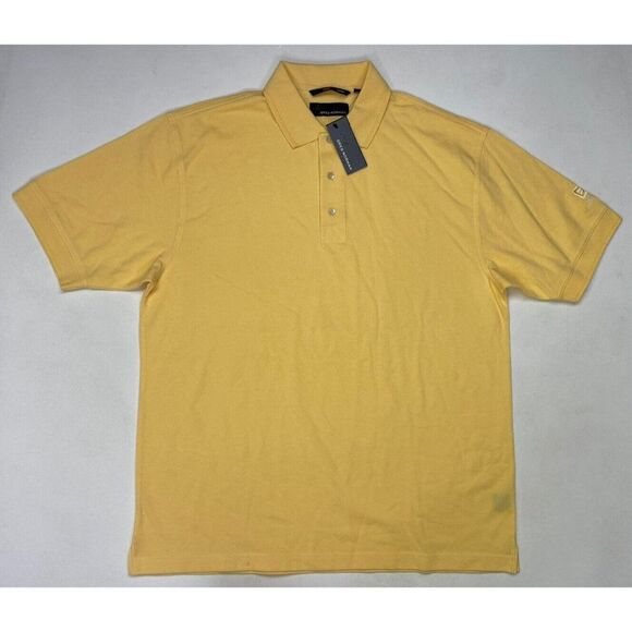 Greg Norman Polo Shirt Men Large Yellow Short Sleeve NWT - Picture 1 of 6